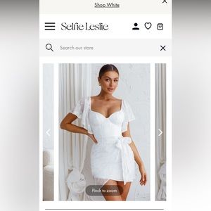 COPY - NWT selfie leslie Aphrodite Molded Bust Angel Sleeve Wrap Dress Embroide…